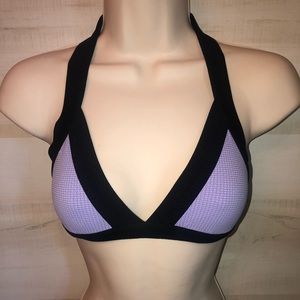 Marysia Black Purple REVERSIBLE Bikini Top XS